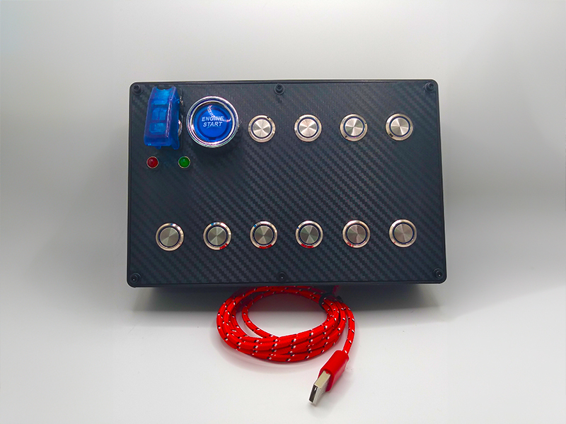 Blue Lit Buttons with Engine Controls