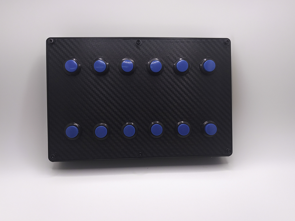 Button Box - 12 Blue Buttons - Geezer 3D Sim Racing Products-Sim Racing  Button Boxes-Sim Racing Display Systems