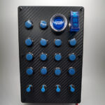 Sim Racing Button Box with 13 Blue buttons , Engine Start , Power on , 4 push button encoders