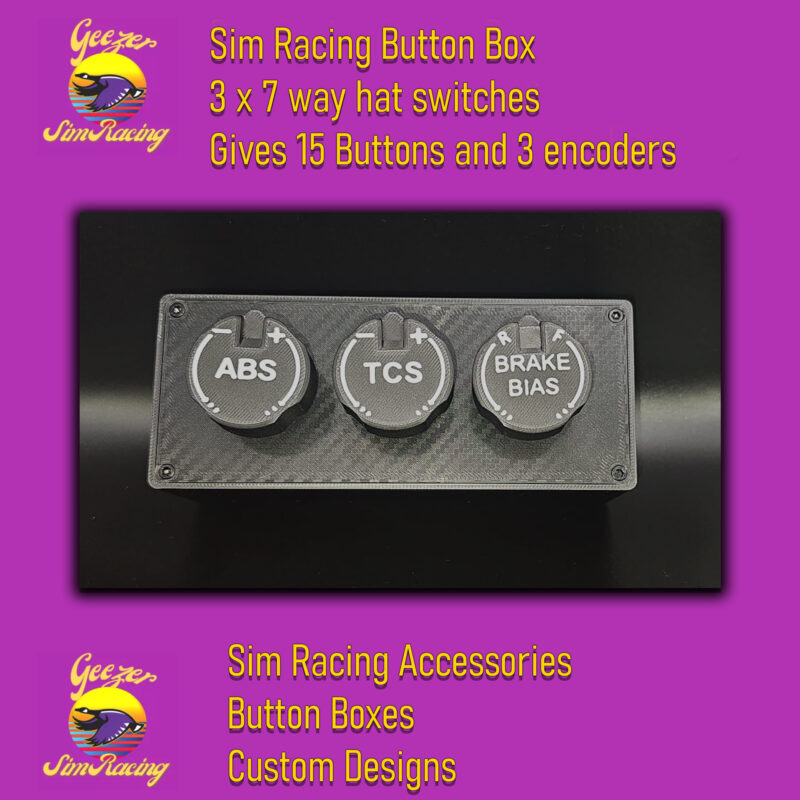 Sim Racing Button Box 3 Hats